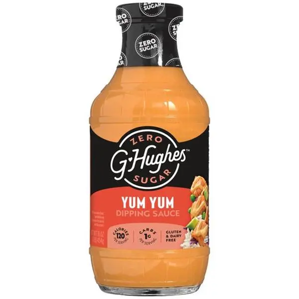 G Hughes Sugar Free Yum Yum Dipping Sauce, 16oz Japanese Hibachi-Style Flavor - Gluten Free, Low Carb, Creamy, Tangy Cooking Essential for Food and Snacks