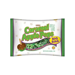 Tootsie Roll Caramel Apple Pops - Individually Wrapped Green Apple Candy Lollipops - Bulk Peanut Free Gluten Free - 9.4oz & 24oz Pack - Perfect for Holiday Season - Snack