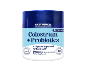 Enzymedica Colostrum + Probiotics | Grass-Fed Colostrum Powder + 10 Billion CFU Probiotics | Supports Digestive, Immune & Microbiome Health | Unflavored | 30 Servings | 3.25 oz