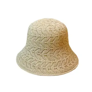 2026 Women's Woven Bucket Hat — Summer Sun Protection, Breathable, Face-Slimming Style — Versatile Japanese-Inspired Design for Larger Head Sizes (Trendy)