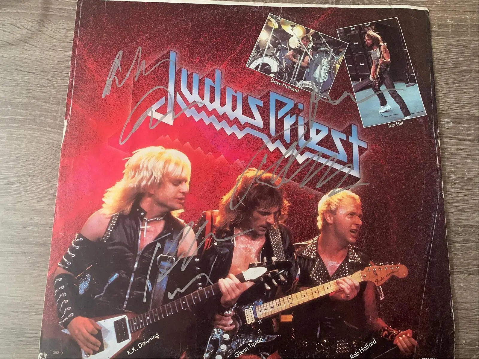 Judas Priest Signed Autograph Defenders of the Faith Vinyl Record Album - All Band Members Autographed Album Cover by Rob Halford, Downing, Holland & Hill with COA, By All Band Members