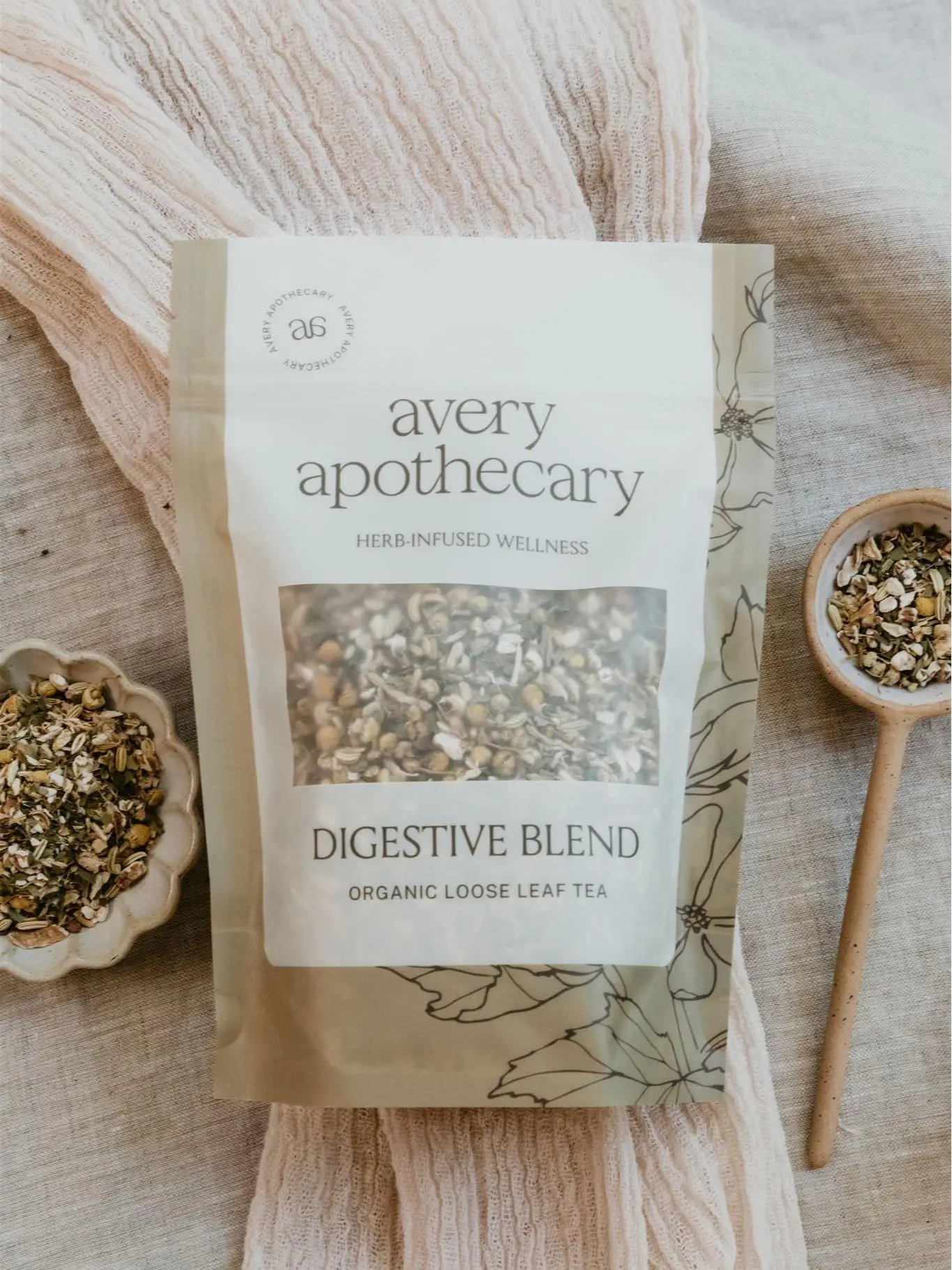 Digestive Tea Blend - Organic Loose Leaf Tea for Aid Digestion & Comfort - 45 Servings - US Made - Dandelion Root Fennel Ginger Peppermint Marshmallow