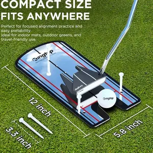 Golf Putting Mirror - Alignment Putting Training Aids for Consistency & Accuracy - Ideal for Indoor | Outdoor Practice, with Carry Bag and Golf Tees