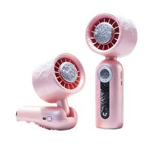 3 in 1 Semiconductor Cooling Handheld Fan, 4000mAh USB Rechargeable Portable Mini Air Conditioner Fan for Outdoor Travel Commute Camping