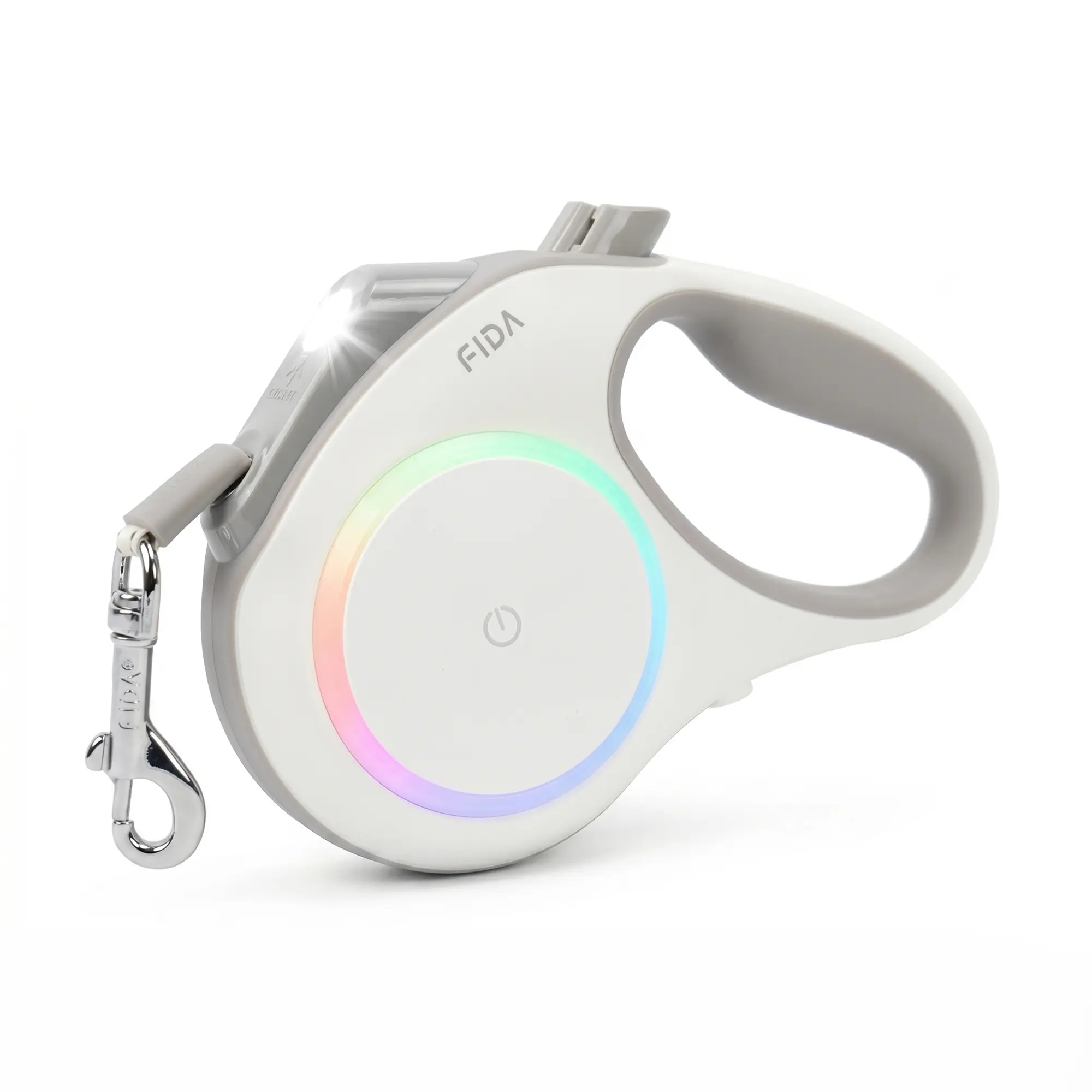 Fida LED Dog Leash, 16ft Retractable Dog Walking Leash with Rgb Light & Reflective Rape, One-Hand Brake Lock, Durable & Anti-Tangle Pet Leash for Small Medium Large Dogs#Summervibes #petlovers