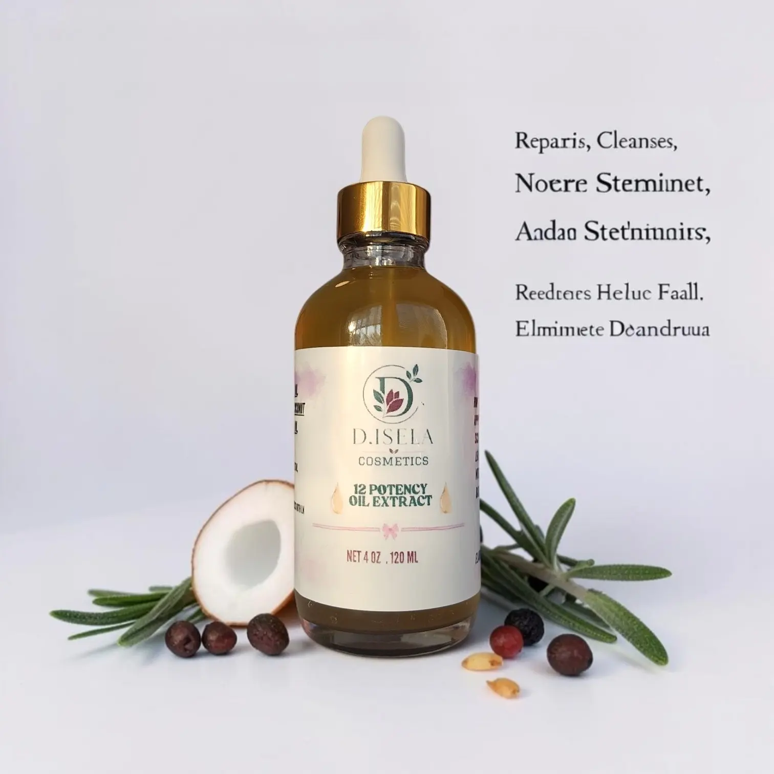 12 POWER OIL Revitalize your hair with Batana, Amla, and Karanja from India. Enriched with rosemary, argan, almond, and coconut oils. Strengthens, nourishes, reduces hair loss, stimulates growth, and adds shine and softness.