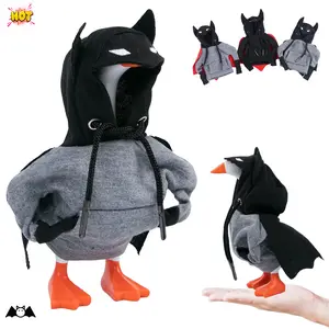 7 Inch Desk Goose Outfits Bat  Hoodie for Desktop Goose Mini Desk Geese Clothes 7 Inches Porch Goose Costume Accessories for Magnetic Geese Statue Table Decor Holiday Surprise Gift
