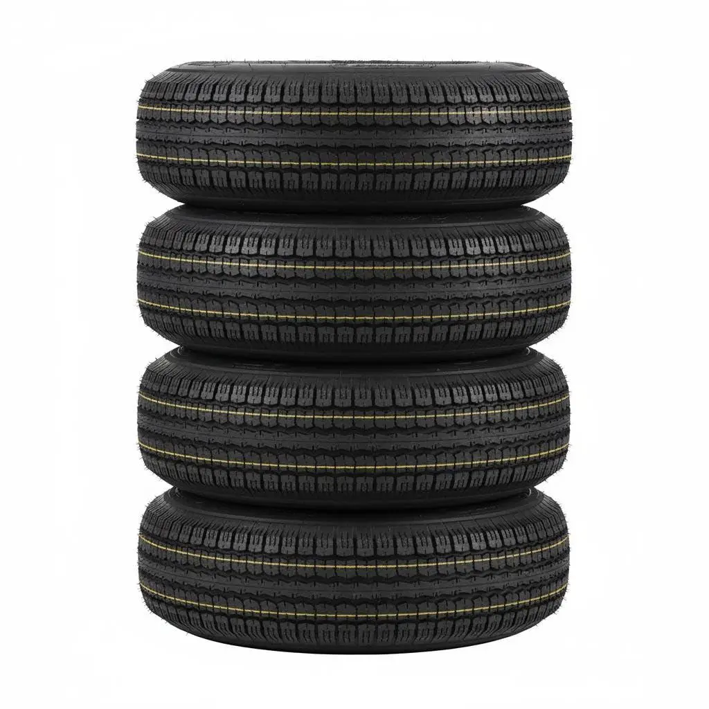 Garvee 4PCS ST175/80D13 Trailer Tires with 13 Inch Rims – 5 Lug on 4.5 in, 3.2" Center Bore, 6PR, Speed Rating l, 1360 Lbs Capacity, 50 PSI Max, Multi Function Lawn Mower & Tractor Turf & Boat Tire
