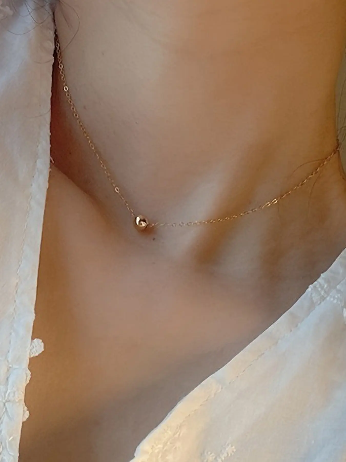 Elegant Mini Pearl Pendant Necklace, Dainty Necklaces, Stainless Steel Chain, Fashionable Daily Wear Jewelry for Women, Perfect for Commuting & Parties, Dainty Minimalist Design
