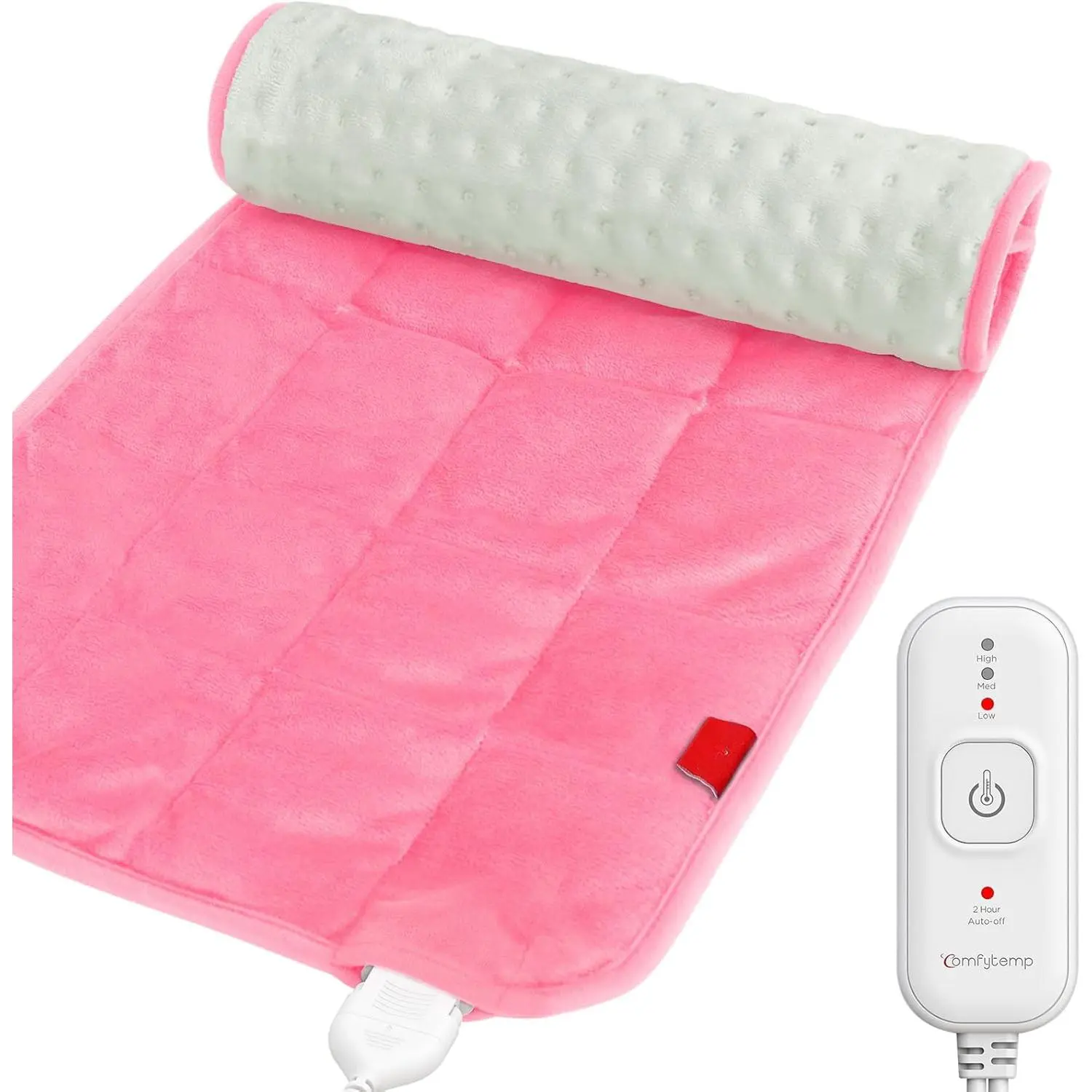Weighted Heating Pad  Back & Period, FSA Eligible Electric Heat Pad, Birthday Gifts  Women Men Mom Dad & Mother Day Gift, 2.2 lb HSA Neck Shoulder Heated Pad, 2H Auto-Off, 12x24, Pink