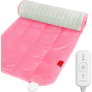 Weighted Heating Pad  Back & Period, FSA Eligible Electric Heat Pad, Birthday Gifts  Women Men Mom Dad & Mother Day Gift, 2.2 lb HSA Neck Shoulder Heated Pad, 2H Auto-Off, 12x24, Pink
