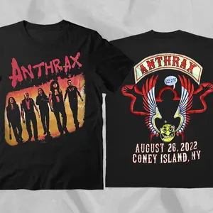 Anthrax The Warriors Black Tour Vintage Double Sided T-Shirt