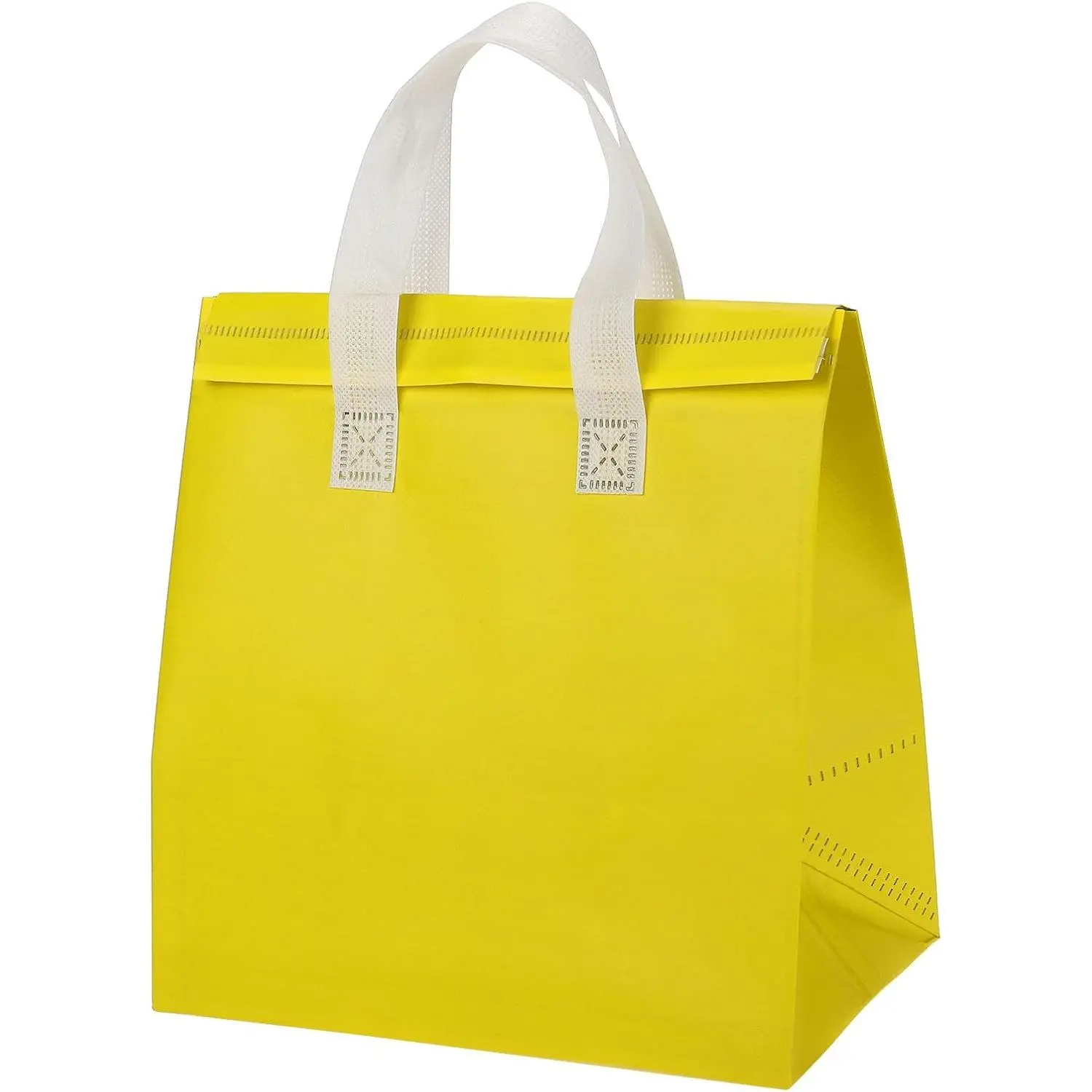 Insulated Delivery Bags, 25 Insulated Cooler Bags, 11.8 x 7.9 x 12.6inch cm, Suitable for Hot, Cold, and Frozen Food Delivery, Yellow