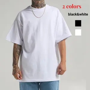Men's Overweight T-shirts in Long and Short Sleeves, Plain Round-neck T-shirts, Overweight Casual Cotton T-shirts, Trendy Mid-length Basic Style