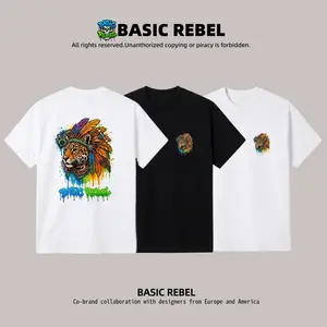 Unisex T-shirt, 100% cotton “Indian Chief Jaguar” graphic tee, regular fit, casual and comfortable; funny, unique, fashionable. Summer streetwear top for men, loose fit, unisex design.