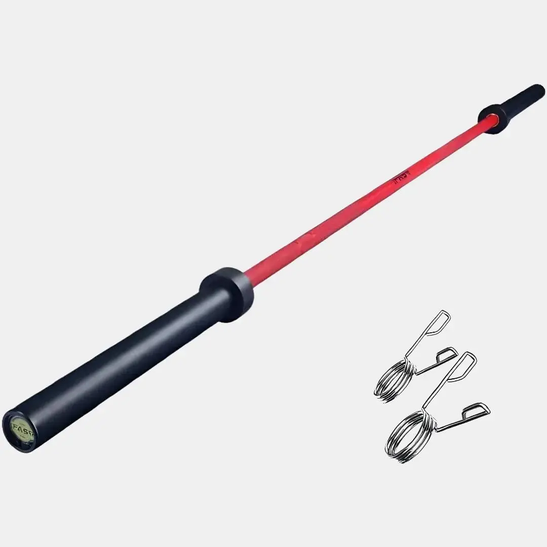 IFAST Heavy Duty Olympic Barbell, 4ft 20 lbs Chrome-Plated Steel with Diamond Knurling for Weight Training, Upper Body & Legs, 400 lbs Capacity, Textured, Home Fitness Equipment, Unisex, Elbow, Fast Spin, 400Lb, Medium-Depth Knurl Gives Steady Hold, Olymp