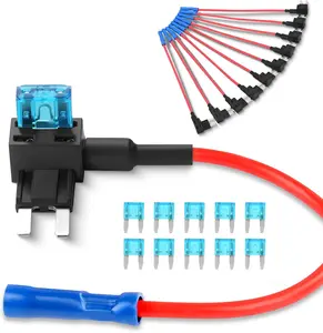 Nilight Fuse Holder Add-a-circuit Fuse TAP Adapter Mini ATM APM Blade Fuse Holder-10 Pack , 2 years Warranty