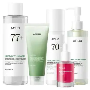 （LIVE）Korean Glass skin (Oil Cleanser +Deep Cleansing foam+Heartleaf Toner + Pink Serum+CalmingMoisturizer)|Suitablefor makeup,glass