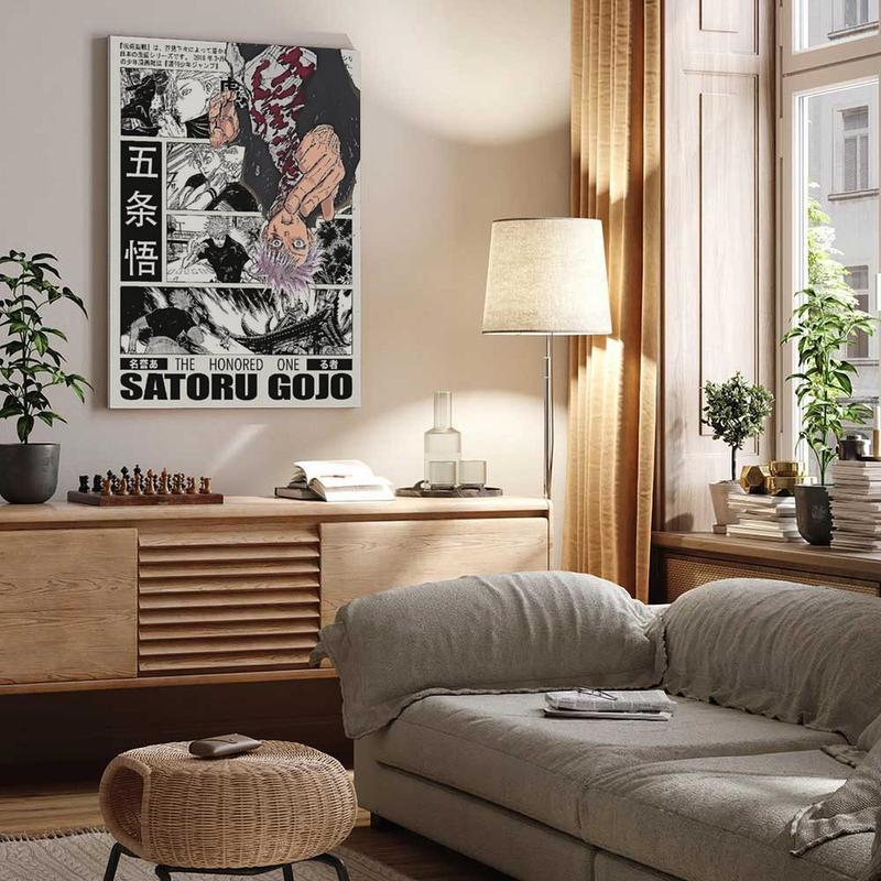 Perfect Anime Gift - Satoru Gojo Jujutsu Kaisen Wall Poster Print, Minimalist Manga Art  Home Decor, Birthday Present  JJK Fans for