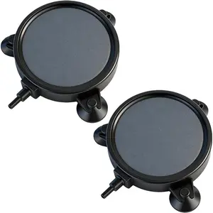 2PCS 4" Aquarium Air Stone Disc with 3 Suction Cups, Bubble Diffuser for Fish Tanks, Water Tanks & Hydroponic Systems