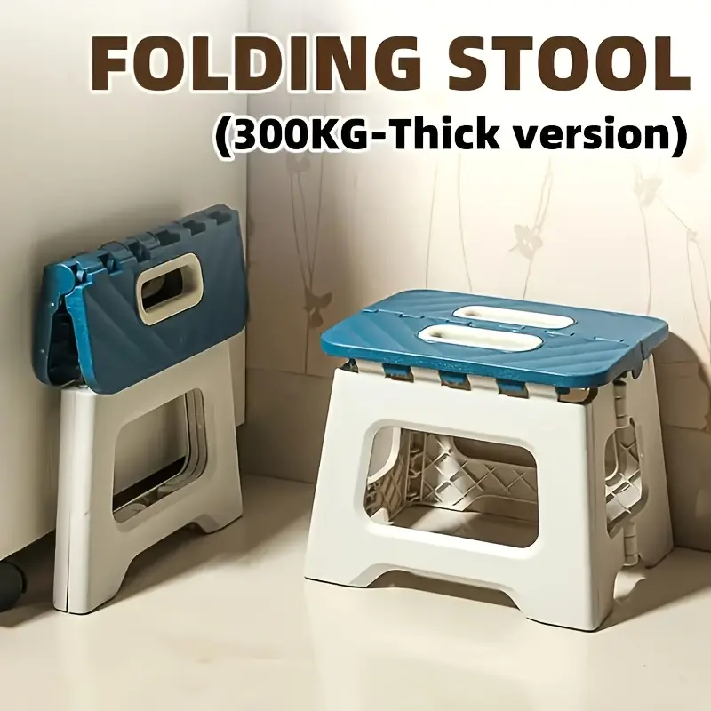 Folding Step Stool Portable 1pc, Non Slip Plastic Stool Heavy Duty 310 lbs, Collapsible Lightweight Step Stool for Kitchen Bathroom Bedroom Home Use