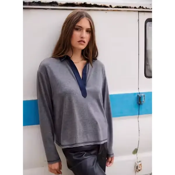 Fifteen Twenty Kendal Sequin Collar Top