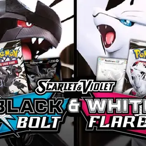 Pokemon Scarlet and Violet Black Bolt and White Flare (RIP TILL YOU HIT) with PACK MINIMUM!