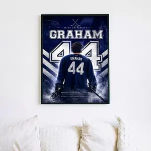 College Hockey Romance Poster, Hockey Player Wall Art, Bookish Sports Romance Room Decor, Varsity Hockey Print Gift