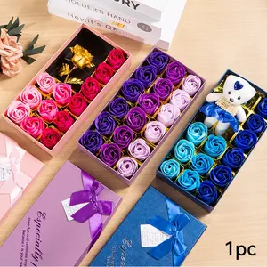 1pc Handmade Rose Gift Box, Exquisite Foam Flower Gift Box, Valentine'S Day Thanksgiving Birthday Gift, Wedding Bridal Shower Party Decoration