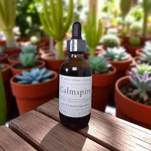 Calmspire - Red Pine Needles & Organic Castor Oil Blend - 2 oz - 100% Natural Oil for Relaxation in joints- US Made - Herbal Strength for Post-Exercise Recovery & Nightly Rituals