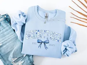 Godmother Est. 2025 Floral Sweatshirt Hoodie T-Shirt | New Godparent Gift Idea | Gildan 5000 Tee, 18000 Crewneck, 18500 Hoodie | Baby Announcement Outfit for Women