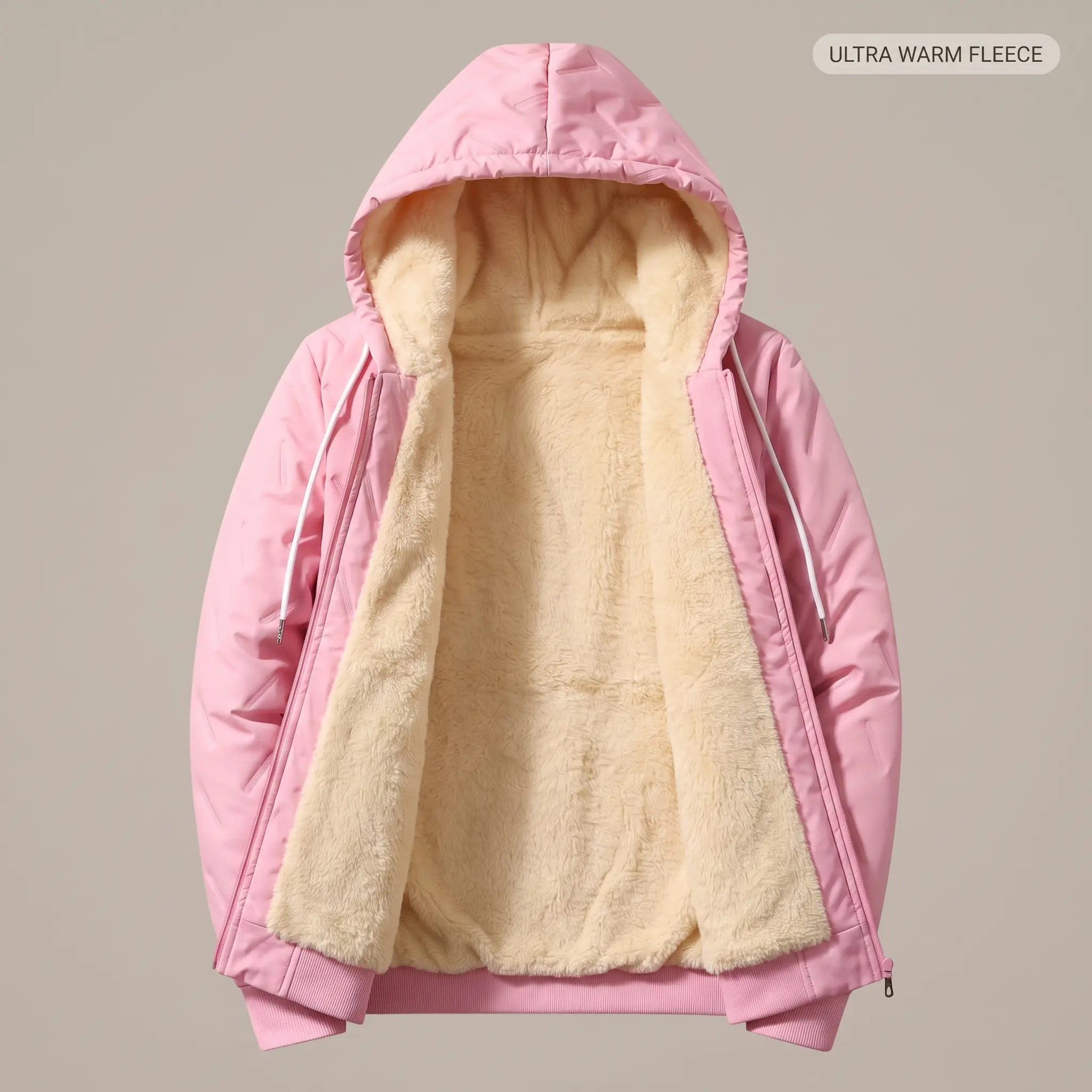 【JOGWAVE】Women’s Thick Padded Full-Zip Hooded Jacket | Windproof & Warm Winter Heavyweight Coat XS-2XL