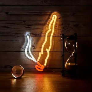 LED Neon Light Backboard with a Cigarette Online Switch Powered by 5V USB