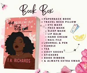 The 44 Book Box - A collection of reader swag featuring on theme content when you read 44 Problems But Love Ain't One