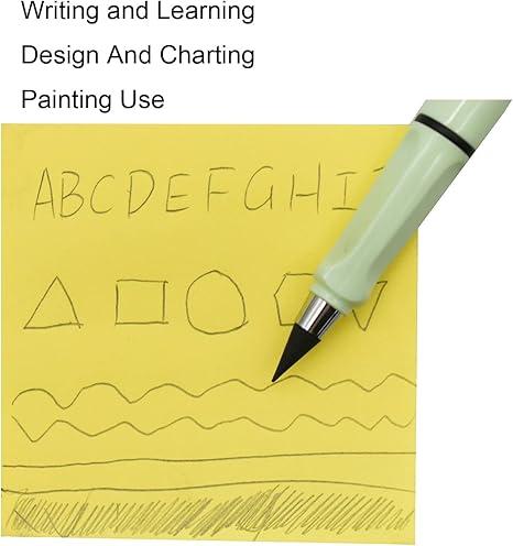 12Pack Forever Pencils for student Writing, Infinity Pencil Cute Inkless Everlasting Pencil with Eraser for Sketching (Black)