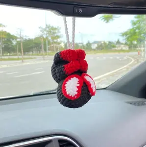Crochet Spiiderr Car Hanging, Cute Hero Hanging From Mirror, Gifts For Him Her, Gift for Kids