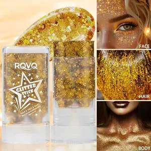 6 Shades Glitter Stick, Adhesive Gel Base, Easy Spin To Release Cream, Applicable To Face Body & Hair, High-Color Sparkle Shine