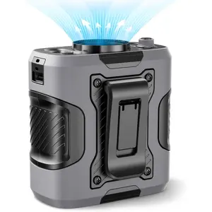 Portable  Clip Fan, Wearable Belt Personal Fan with 100 Levels Speeds, 13500 RPM  Airflow, Rechargeable  Supports 24H Use Time, Cool Clip Under Shirt for Outdoor Jobsite Farm