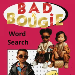 Bad & Bougie Word Search book. A great stocking gift and good for learning new words.
