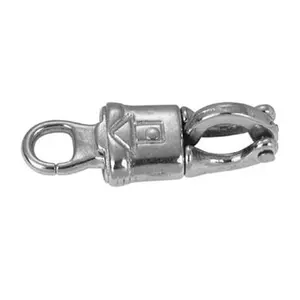 212 MAIN .50in Rigid Panic Snap for Sailing Chain, Malleable Iron, Nickel-Coated Sailing Hardware