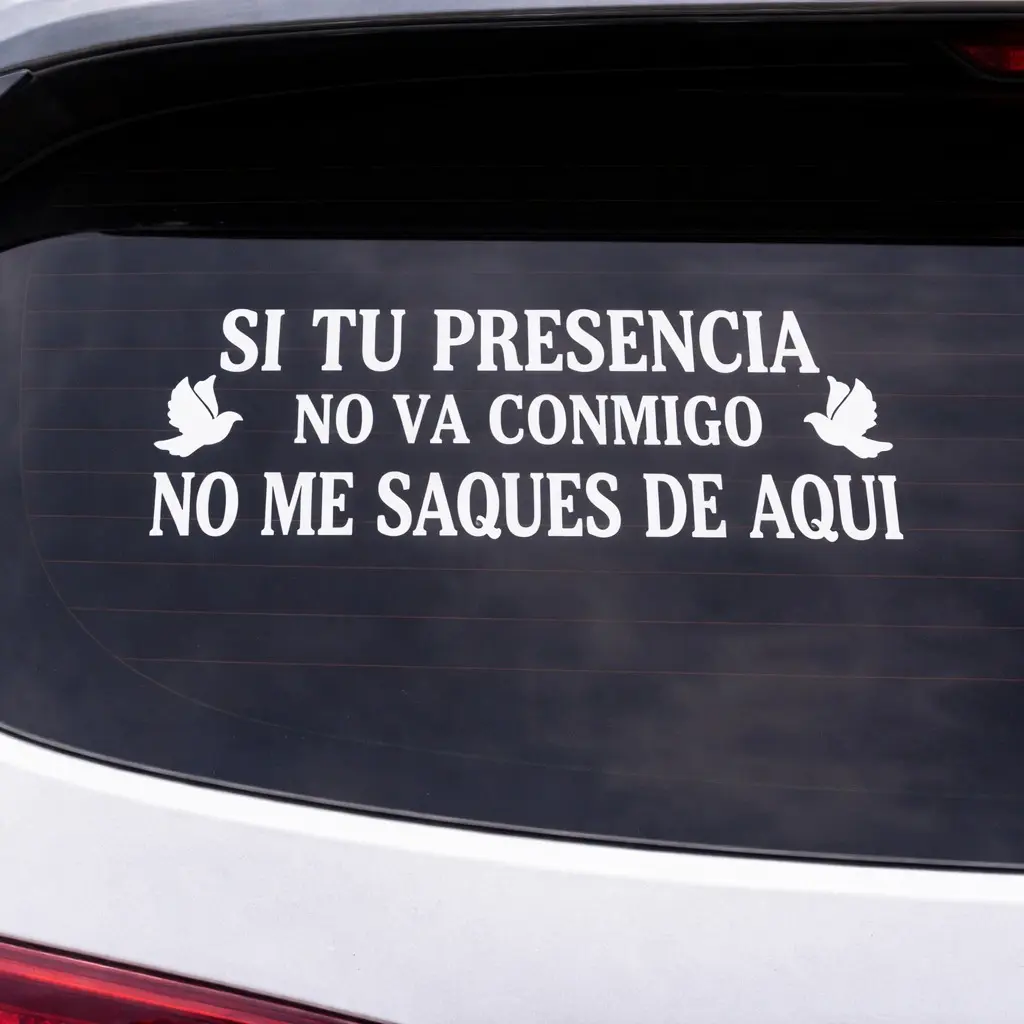 Si Tu Precensia No Va Conmigo No Me Saques De Aqui -Decal Sticker for Cars