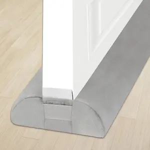 Door Draft Stopper 36" Adjustable Under Door Draft Stopper Soundproofing 30 Inch to 36 Inch Triangle Noise Blocker Seal Large Gap up to 1.7", Easy to Install Grey