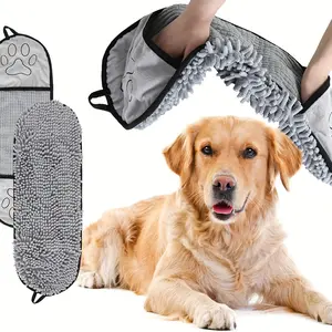 New Pet Absorbent Bath Towel, Thick Scrubbing Gloves for Cats and Dogs, Water-Absorbing Towels, Pet Cleaning Supplies