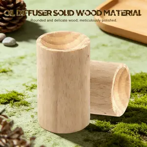 6-Pack Essential Oil Diffuser Set – Compact Wooden Aromatherapy Humidifiers for Car, Office & Home | Quiet, Elegant Design, Relaxation & Stress Relief, Perfect Gift for Wellness Lovers