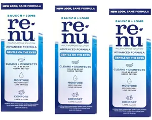 Renu Multi-Purpose Contact Lens Solution Travel Size,2 Fl Oz (Pack of 3)
