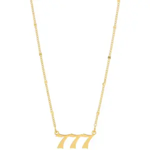 Angelic Number "777" Gold Necklace