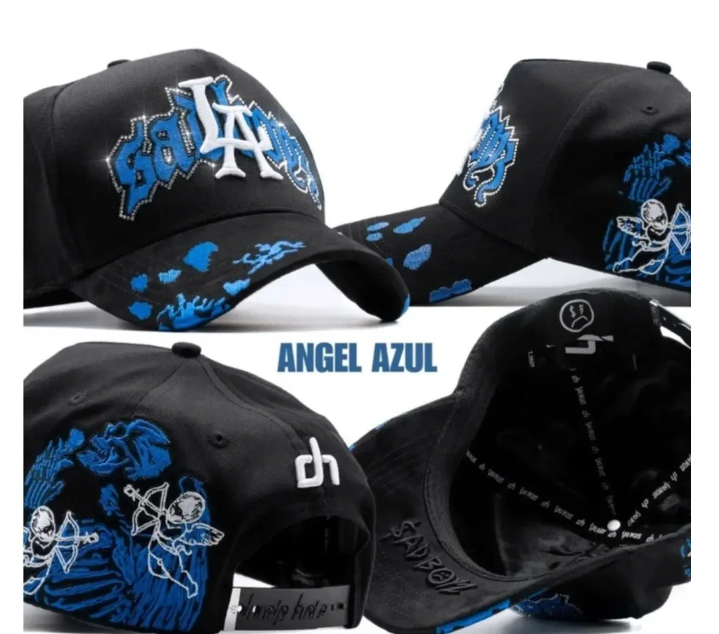DANDY HATS x Junior H “Ángel Azul” Limited Edition, Black And Blue