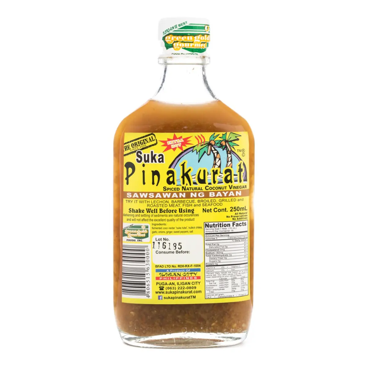 Sukang Pinakurat Spiced Natural Coconut Vinegar 8.5 oz Sukang Pinakurat Spiced Natural Coconut Vinegar 8.5 oz