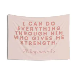 Christian Home Decor Christmas Wall Decor Bible Verse Joy to the World Indoor Wall Tapestry Christian Decorations Wall Banners Dorm Room