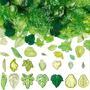 Mix Leaf Beads, Curved Leaf Pendants, Jewelry Making Accessories, Perforated Plant Pendants, DIY Crafts, Keychains, Bracelets, Necklaces, Diy Beading Accessories
